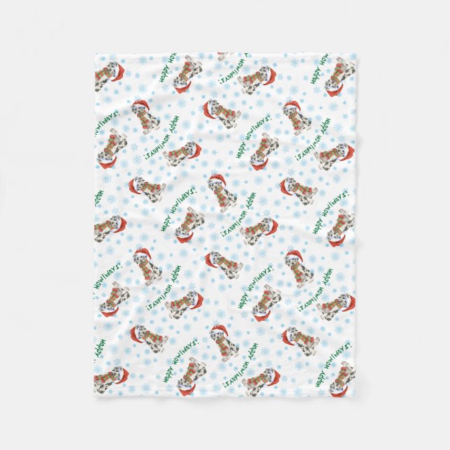 Couverture Polaire Joyeux Howlidays Great Dane (Devant)
