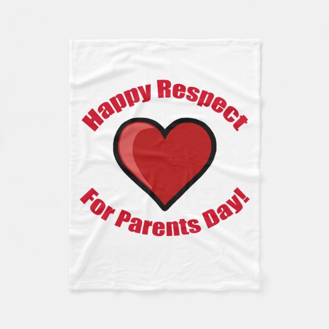 Couverture Polaire Joyeux jour du respect pour les parents ! (Devant)
