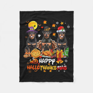 Couverture Polaire Joyeux Joyeux Joyeux Joyeux Joyeux Halloween Dog R