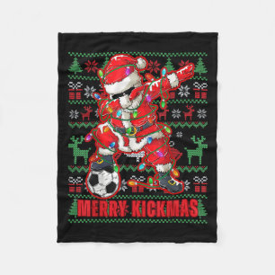 Couverture Polaire Joyeux Kickmas Noël Soccer Ball Laid Jeune Swe