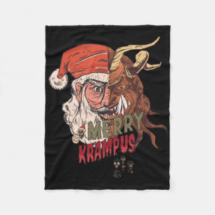 Couverture Polaire Joyeux Krampus effrayant Père Noël Horreur Noël