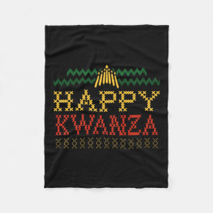 Couverture Polaire Joyeux Kwanzaa Noël Black Heritage Hommes de vacan