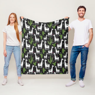 Couverture Polaire Joyeux Motif Llama