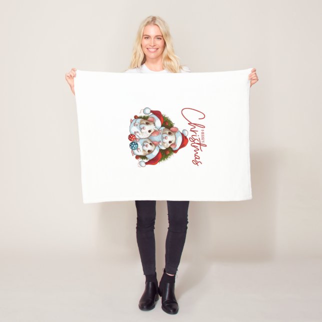 Couverture Polaire Joyeux Noël (En situation)