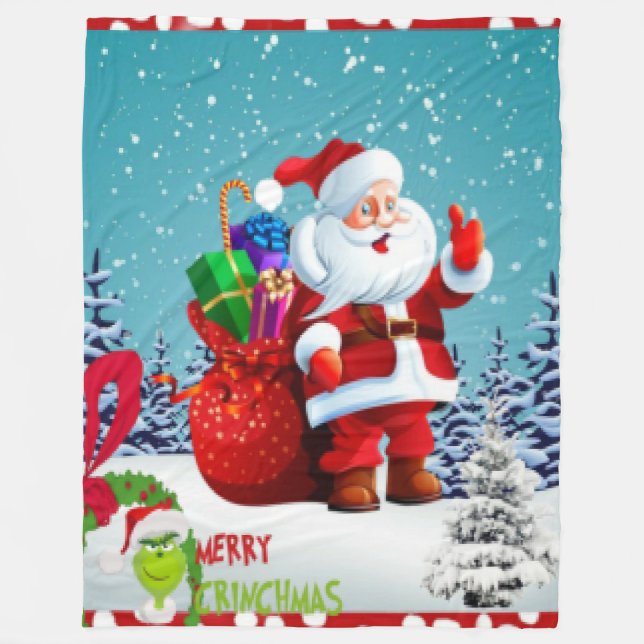 Couverture Polaire Joyeux Noël (Devant)