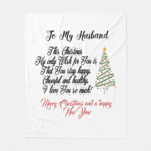 Couverture Polaire Joyeux Noël à mon mari 
