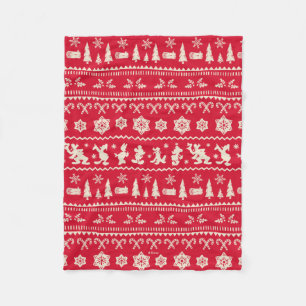 Couverture Polaire Joyeux Noël Mickey Mouse Snowflake Motif