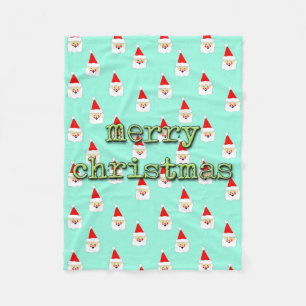 Couverture Polaire joyeux noël milieu du siècle moderne santa claus