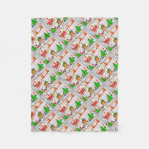 Couverture Polaire Joyeux Noël Père Noël livre des cadeaux