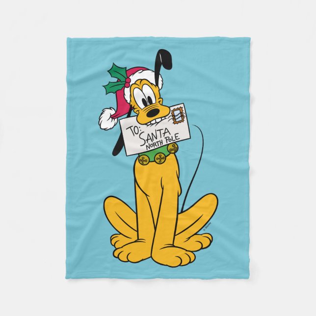 Couverture Polaire Joyeux Noël| Pluto Santa Claus (Devant)