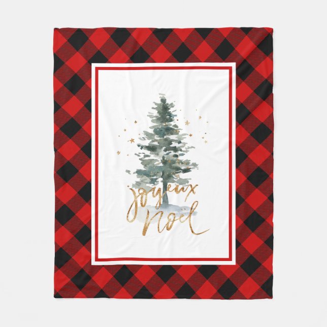 Couverture Polaire Joyeux Noel Typographie (Devant)