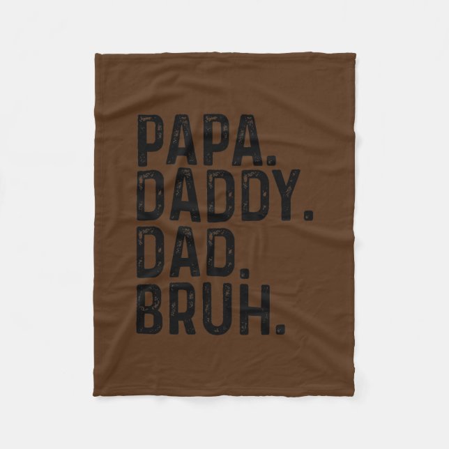Couverture Polaire Joyeux Père Day Papa Papa Papa Papa Papa Bruh  (Devant)