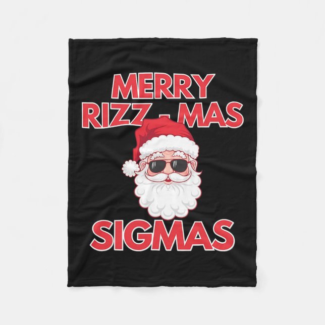 Couverture Polaire Joyeux Rizz Mas Sigmas Noël Rizzmas Drôle Sant (Devant)