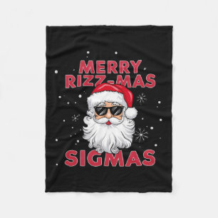 Couverture Polaire Joyeux Rizz Mas Sigmas Père Noël Noël