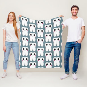 Couverture Polaire Joyeux sourire Dental Tooth Cute