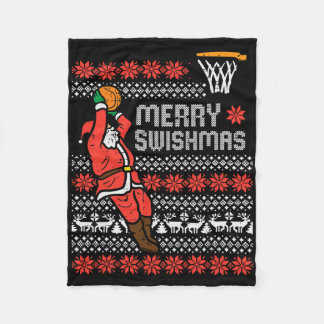 Couverture Polaire Joyeux Swishmas Croquis Noël Ugly Christmas Xmas H