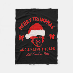 Couverture Polaire Joyeux Trumpmas Père Noël Trump Pajamas de Noël Dr
