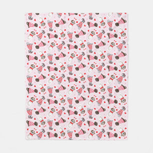 Couverture Polaire Joyeux Valentines Day Chiens de Danse