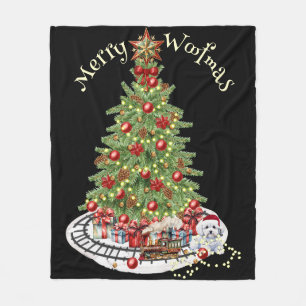 Couverture Polaire Joyeux Woofmas modèle de chien - Bichon Frise