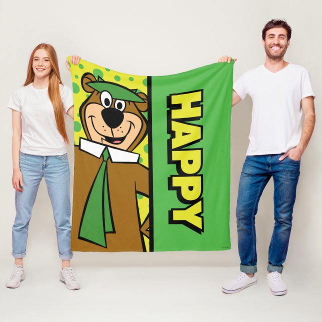 Couverture Polaire Joyeux Yogi Bear (En situation)