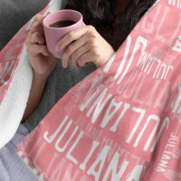 Juliana nom personnalisé typographie moderne blush