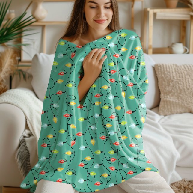 Couverture Polaire Jumelage des lumières Noël Motif de vacances (Créateur téléchargé)