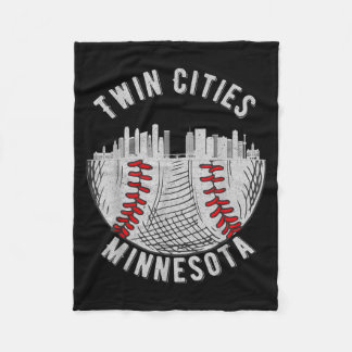 Couverture Polaire Jumelles villes cool Minnesota Mn Baseball Skyline