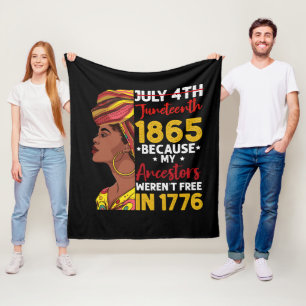 Couverture Polaire Juneteenth Parce que mes ancêtres n'étaient pas li