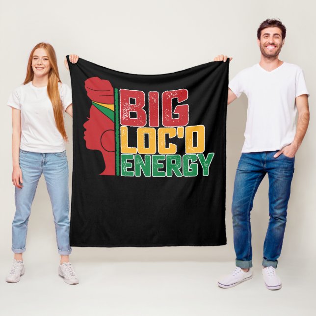 Couverture Polaire Junetten Big Loc'd Energy Black Freedom (En situation)
