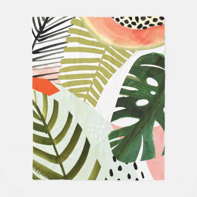 Couverture Polaire Jungle Beat Tropical Green (Devant)