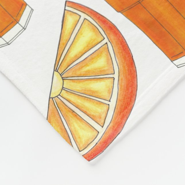 Couverture Polaire Jus d'agrumes frais pressé JO tranche de fruits d' (Coin)