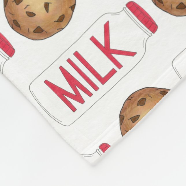 Couverture Polaire Jus De Lait Chocolat Chip Cookies Snack Aliments F (Coin)