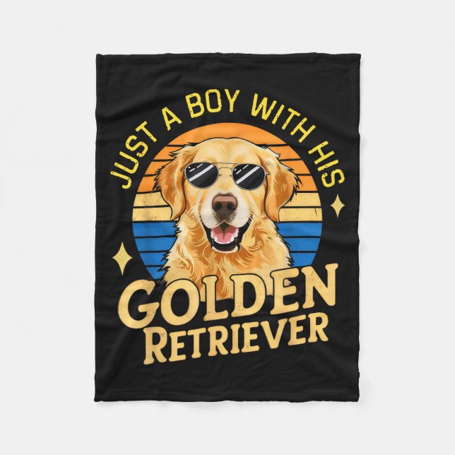 Couverture Polaire Just A Boy And His Golden Retrievers Girls Who Lov (Devant)