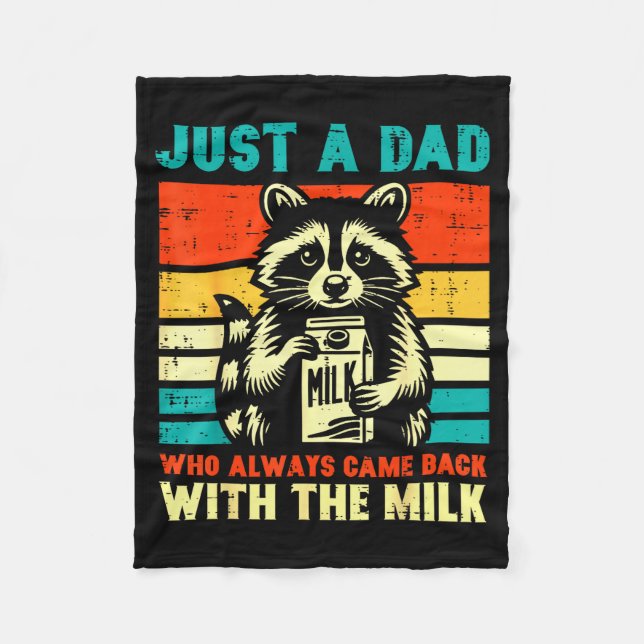 Couverture Polaire Just A Dad Who Always Came Back With The Milk  (Devant)