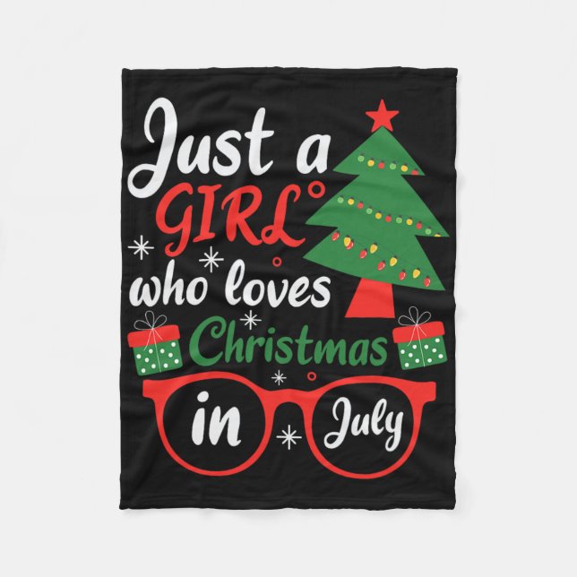 Couverture Polaire Just A Girl Who Love Christmas In July  (Devant)