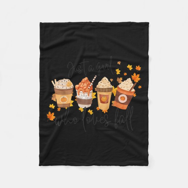 Couverture Polaire Just A Girl Who Loves Fall Pumpkin Football Cozy A (Devant)