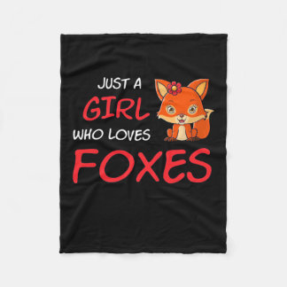 Couverture Polaire Just A Girl Who Loves Foxes