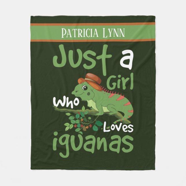 Couverture Polaire just girls love iguana ajouter nom (Devant)