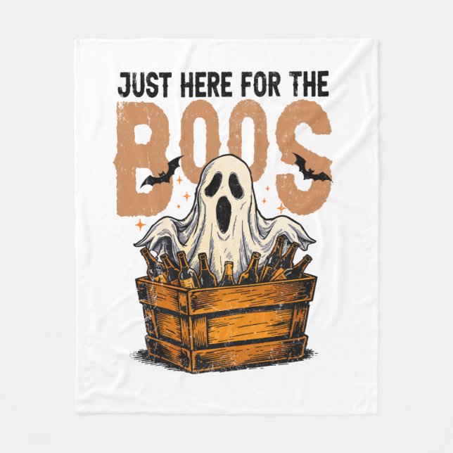 Couverture Polaire Juste ici pour l'Halloween Boos (Devant)