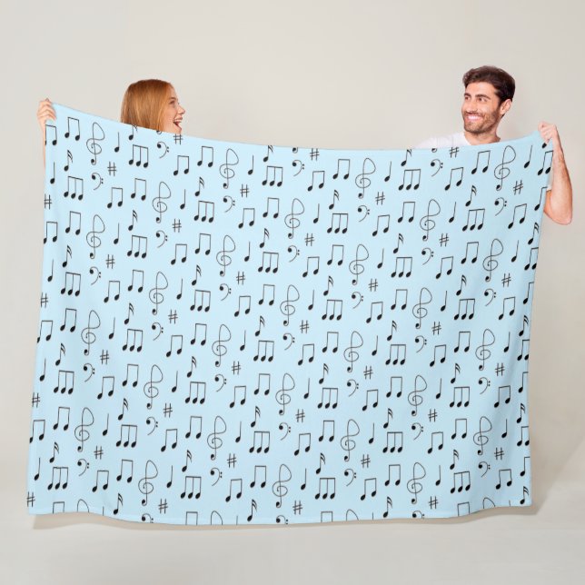 Couverture Polaire Juste Noté Bleu (En situation)