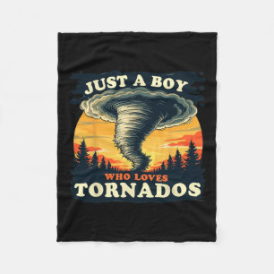 Couverture Polaire Juste Un Garçon Qui Aime Tornados Météorologie Tem
