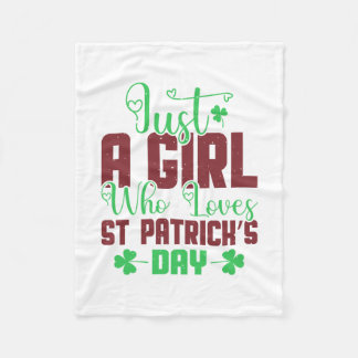 Couverture Polaire Juste Une Fille Qui Aime La Saint Patrick