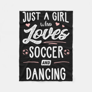 Couverture Polaire Juste une fille qui aime le football et la danse P