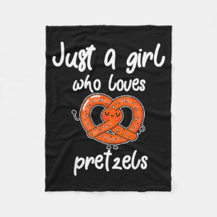 Couverture Polaire Juste Une Fille Qui Aime Les Bretzels Drôle De Pet