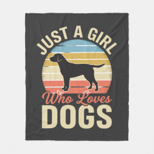 Couverture Polaire Juste une fille qui aime les chiens amateur de chi