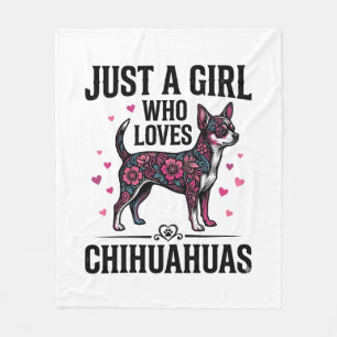 Couverture Polaire Juste Une Fille Qui Aime Les Chihuahuas Design De
