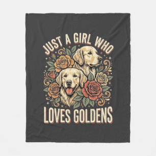Couverture Polaire Juste une fille qui aime les Goldens