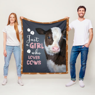 Couverture Polaire Juste une fille qui aime les vaches
