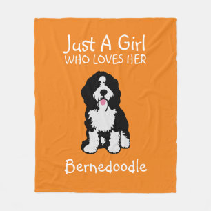 Couverture Polaire Juste une fille qui aime son Bernedoodle