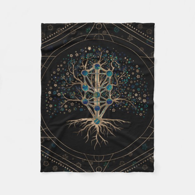 Couverture Polaire Kabbalah L'Arbre du Marbre et de l'Or (Devant)